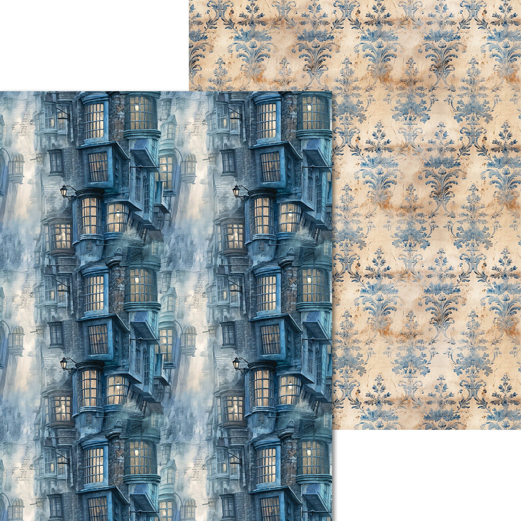 Scrpabook Paper pad - City of Secrets - Double Sided Designs - 8.5" x 11" - Cardstock