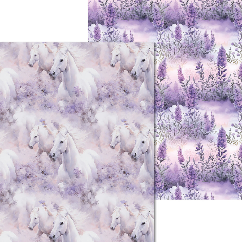 Scrpabook Paper pad - Lavander Paradise - Double Sided Designs - 8.5" x 11" - Cardstock