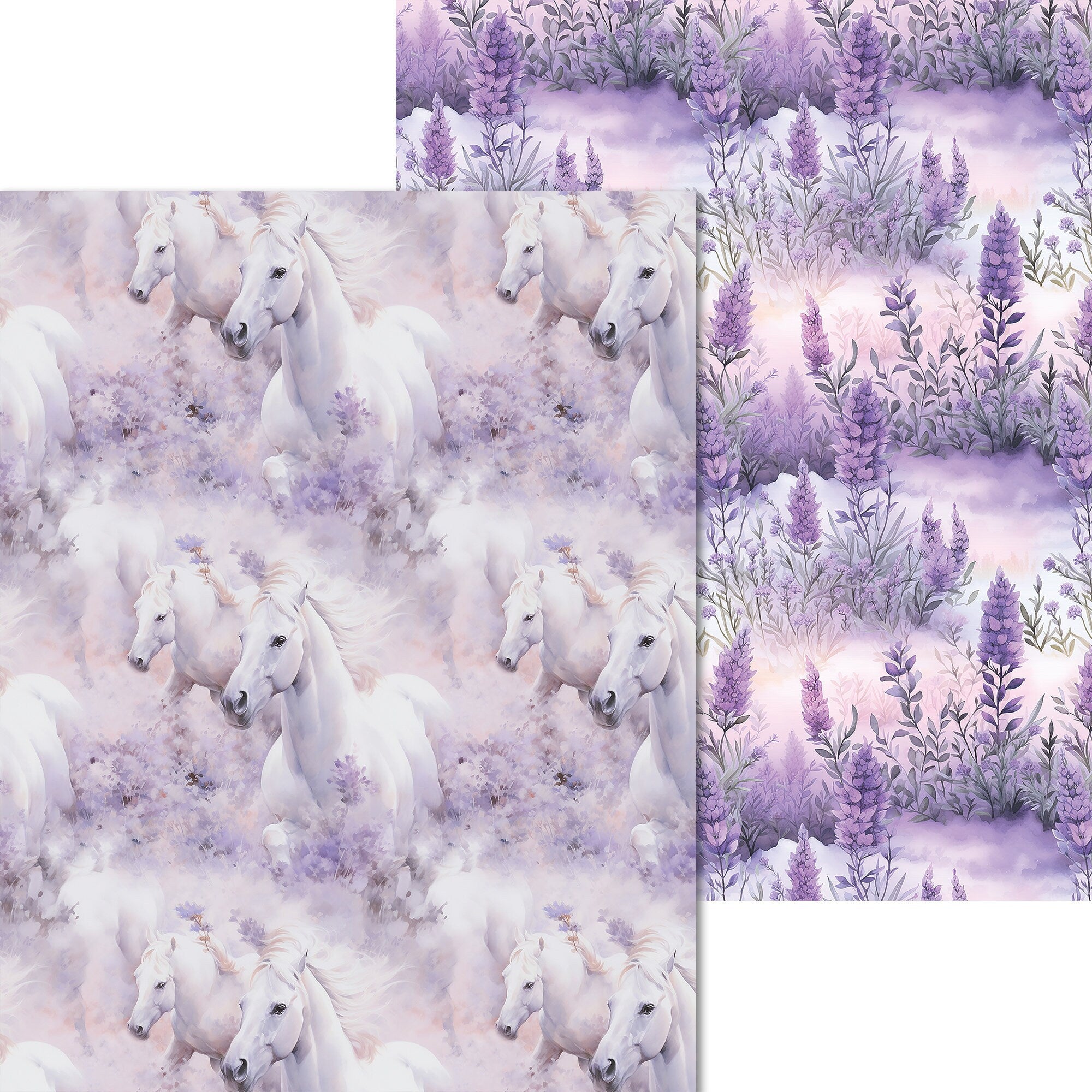 Scrpabook Paper pad - Lavander Paradise - Double Sided Designs - 8.5" x 11" - Cardstock