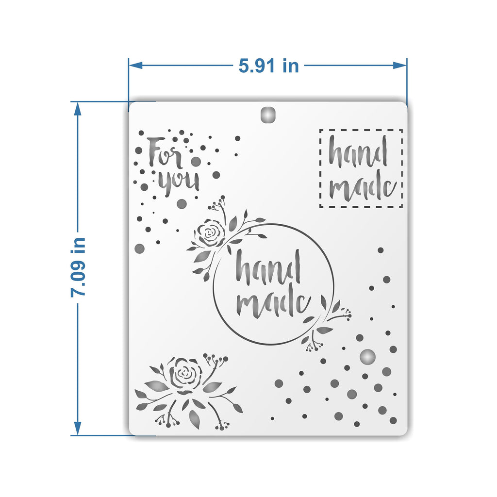 Handmade - inscription Stencil for Paper, Wood, Canvas, Fabric, Floor, Wall, and Tile - Reusable DIY Art and Craft Stencils