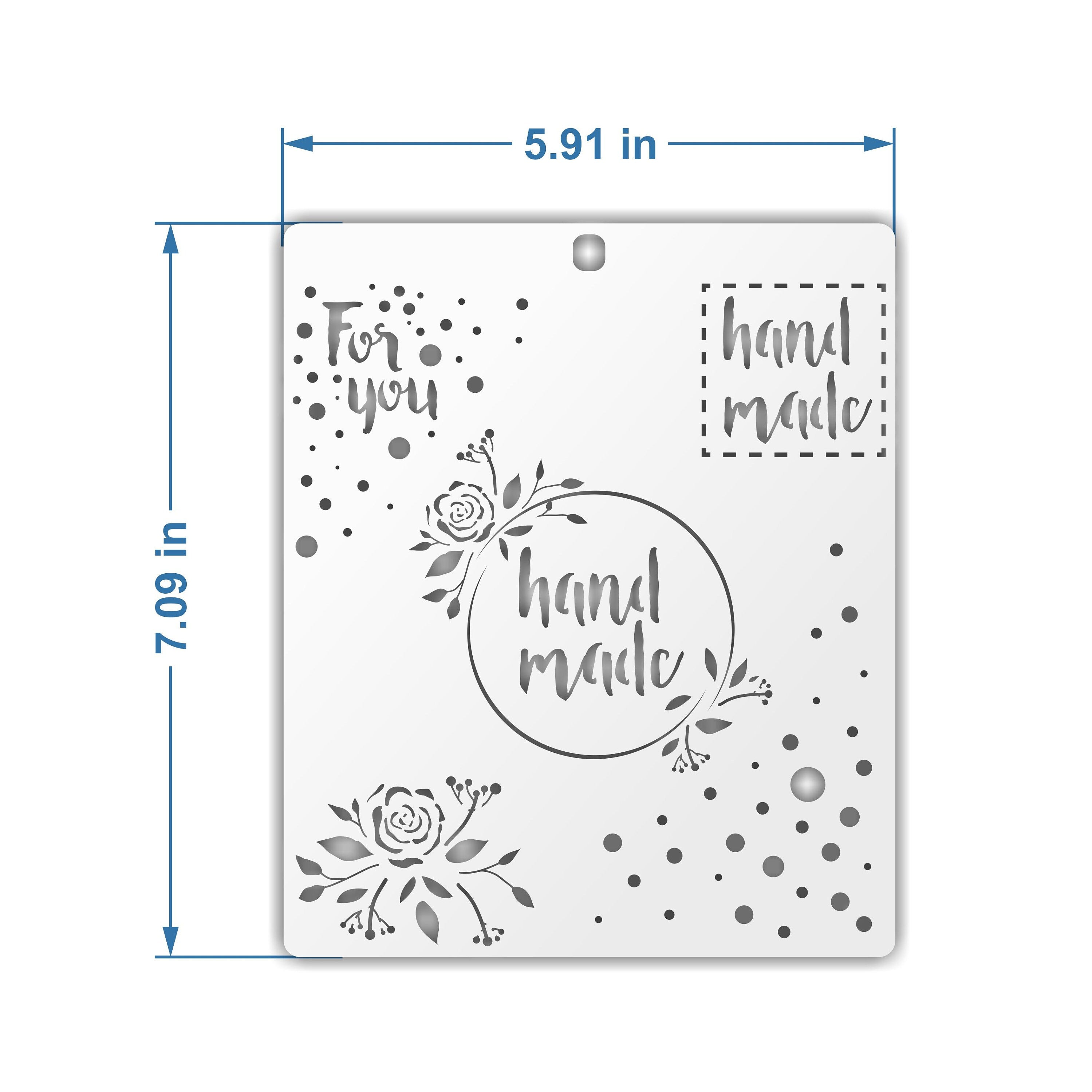 Handmade - inscription Stencil for Paper, Wood, Canvas, Fabric, Floor, Wall, and Tile - Reusable DIY Art and Craft Stencils