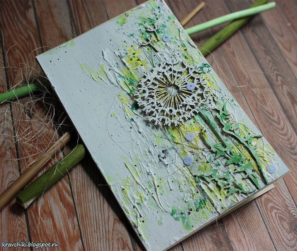 Laser Cut Chipboard - Dandelions, flowers. Embellishments for Card Making, Scrapbooking and Crafting