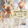 Scrpabook Paper Pack - Travel Time - Double Sided Designs - 8.5" x 11" - Cardstock