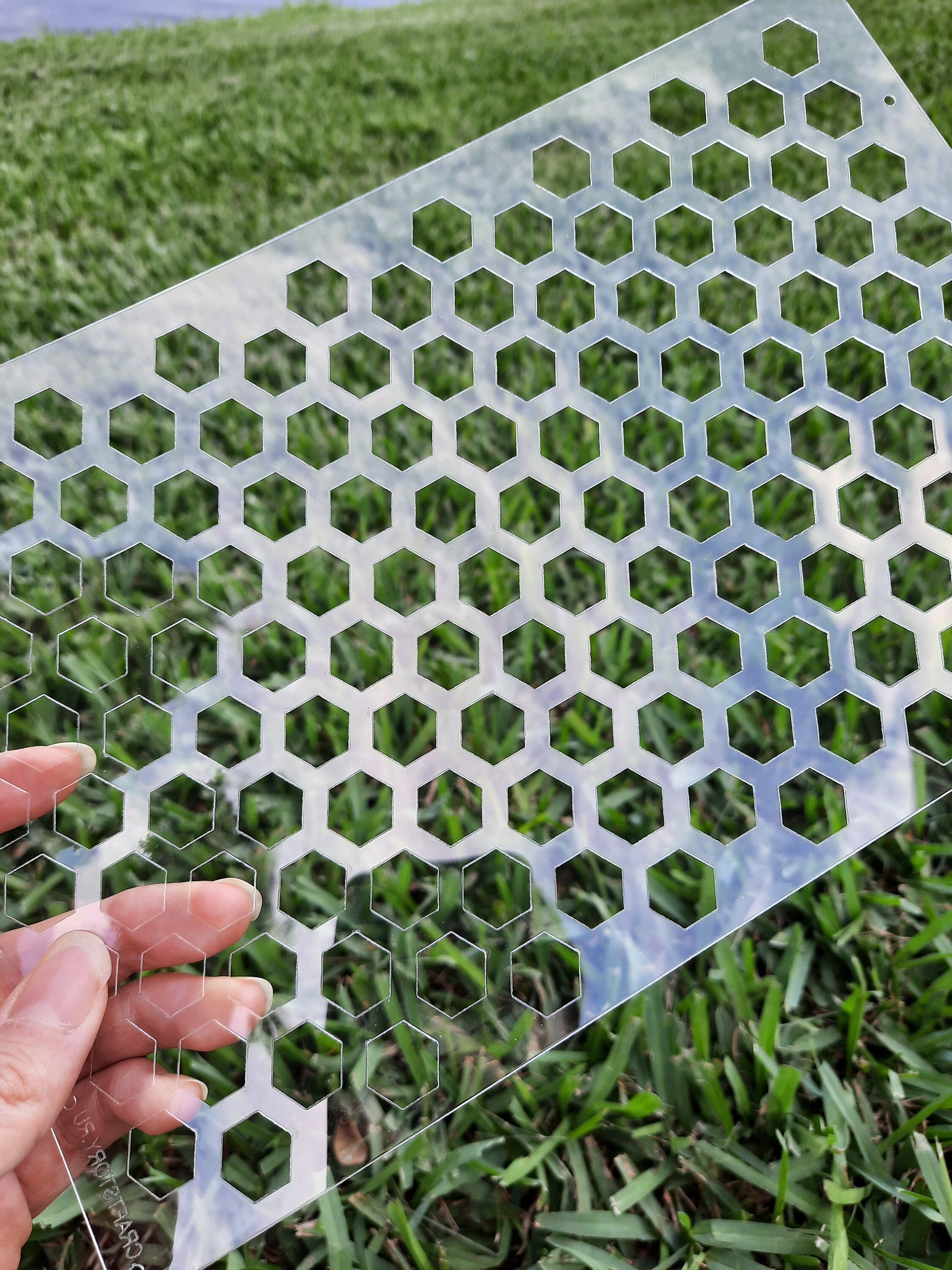 Cake Stencil - Honeycomb, cells  - Reusable Stencils