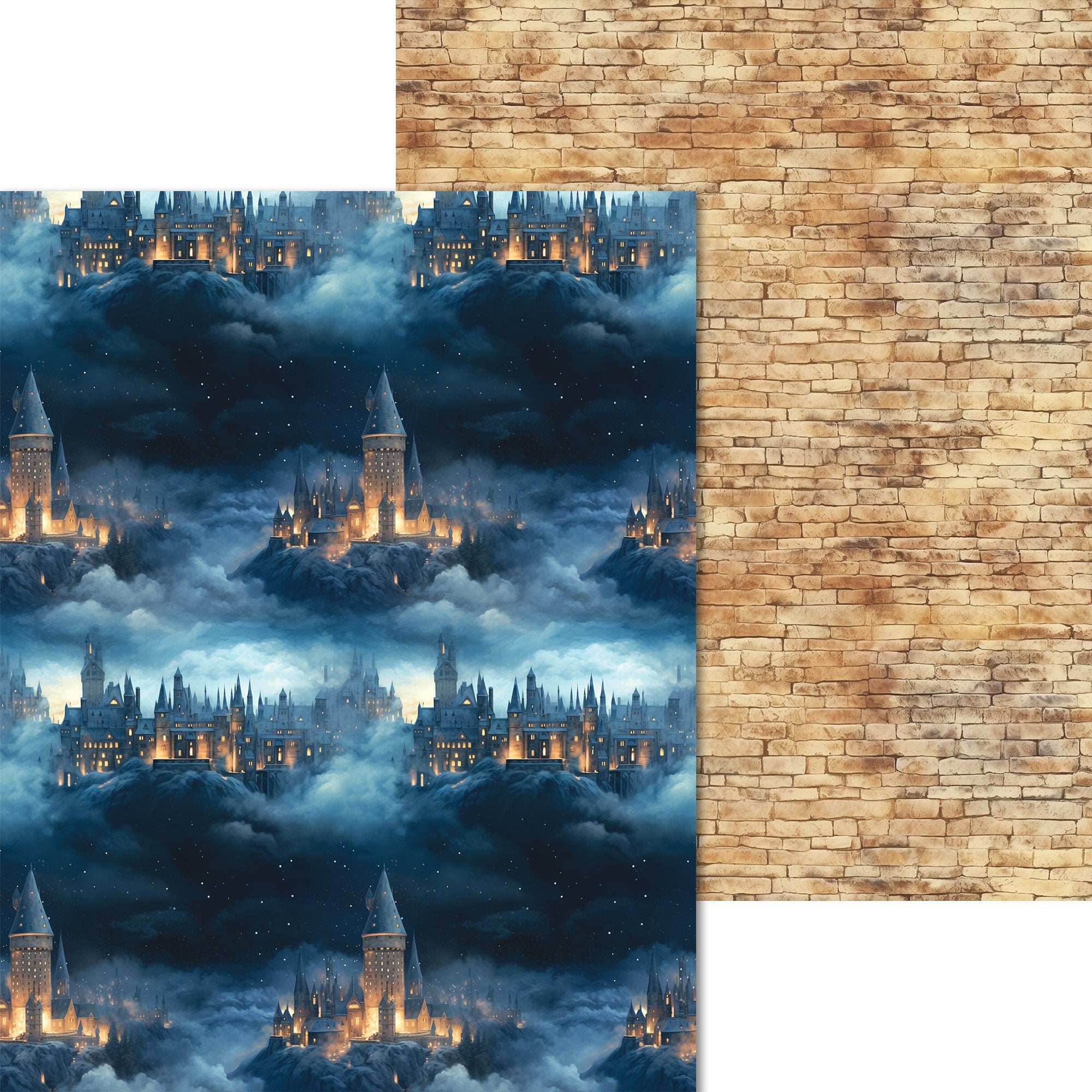 Scrpabook Paper pad - City of Secrets - Double Sided Designs - 8.5" x 11" - Cardstock