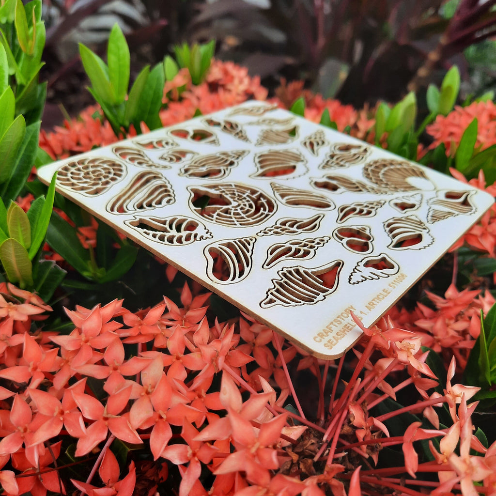 Laser Cut Chipboard - Seashells. Embellishments for Card Making, Scrapbooking and Crafting