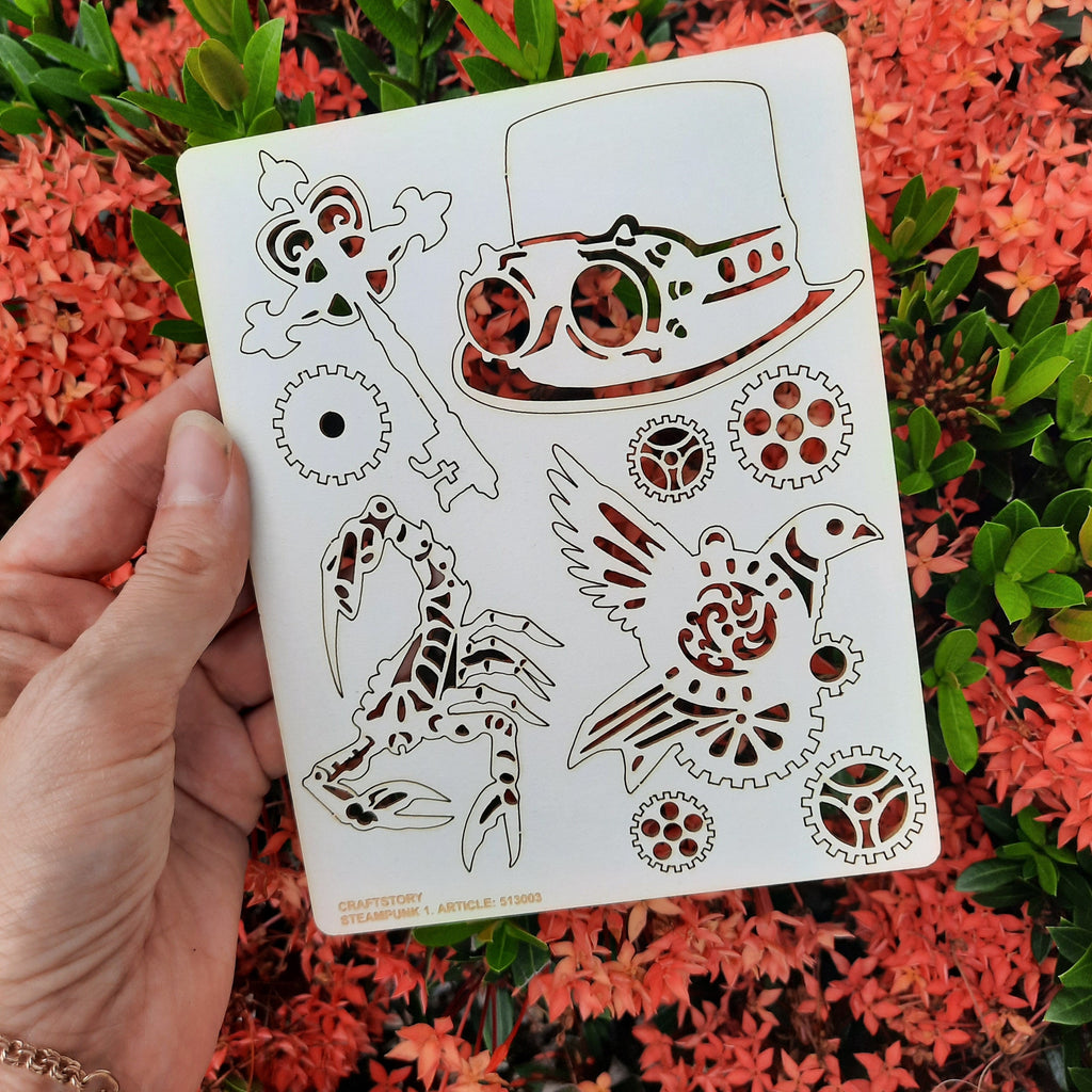 Chipboard, Laser Cut Chipboard, Chipboard Die Cuts, Laser Cut Board, Chipboard Shape, Steampunk, scorpion, steampunk hat