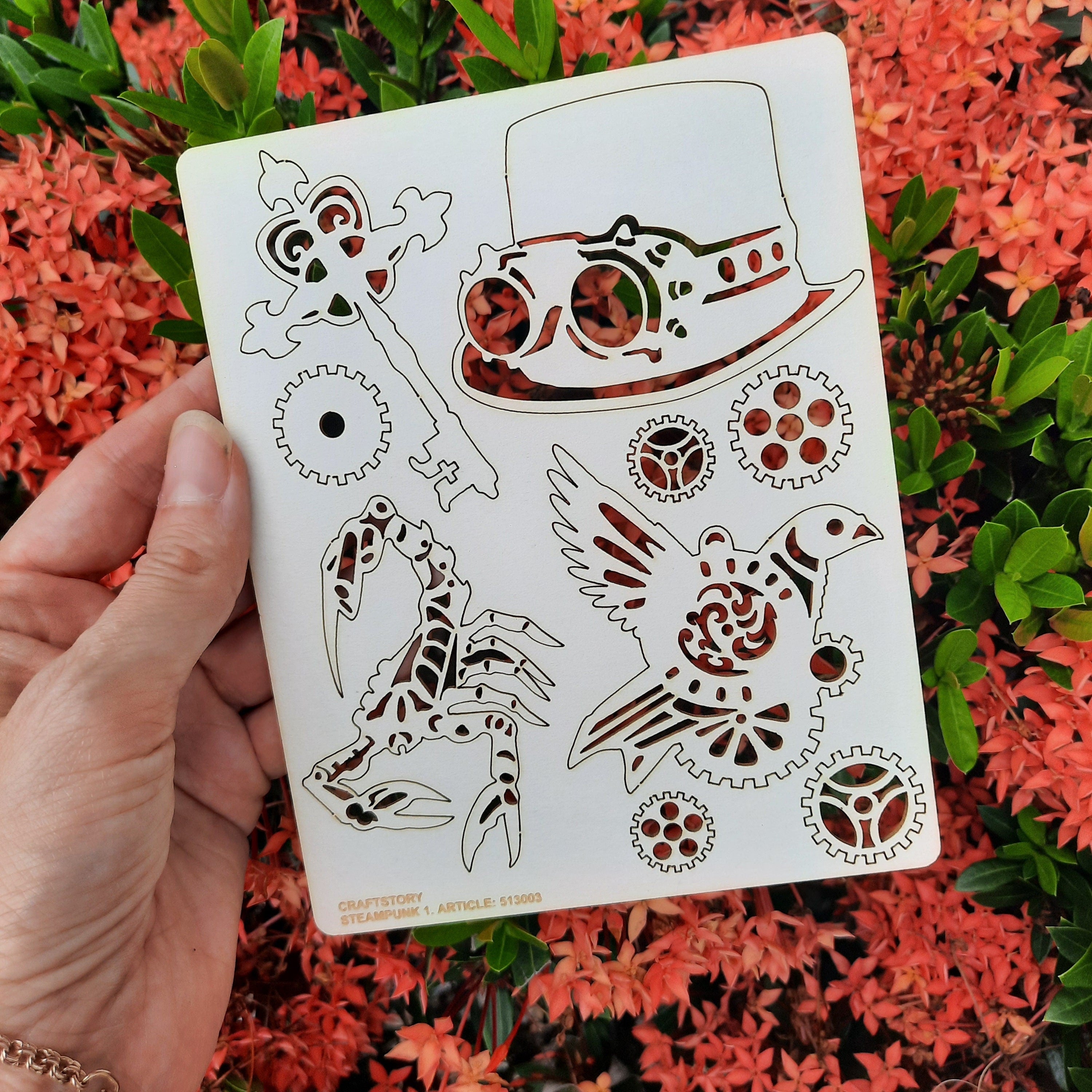 Chipboard, Laser Cut Chipboard, Chipboard Die Cuts, Laser Cut Board, Chipboard Shape, Steampunk, scorpion, steampunk hat