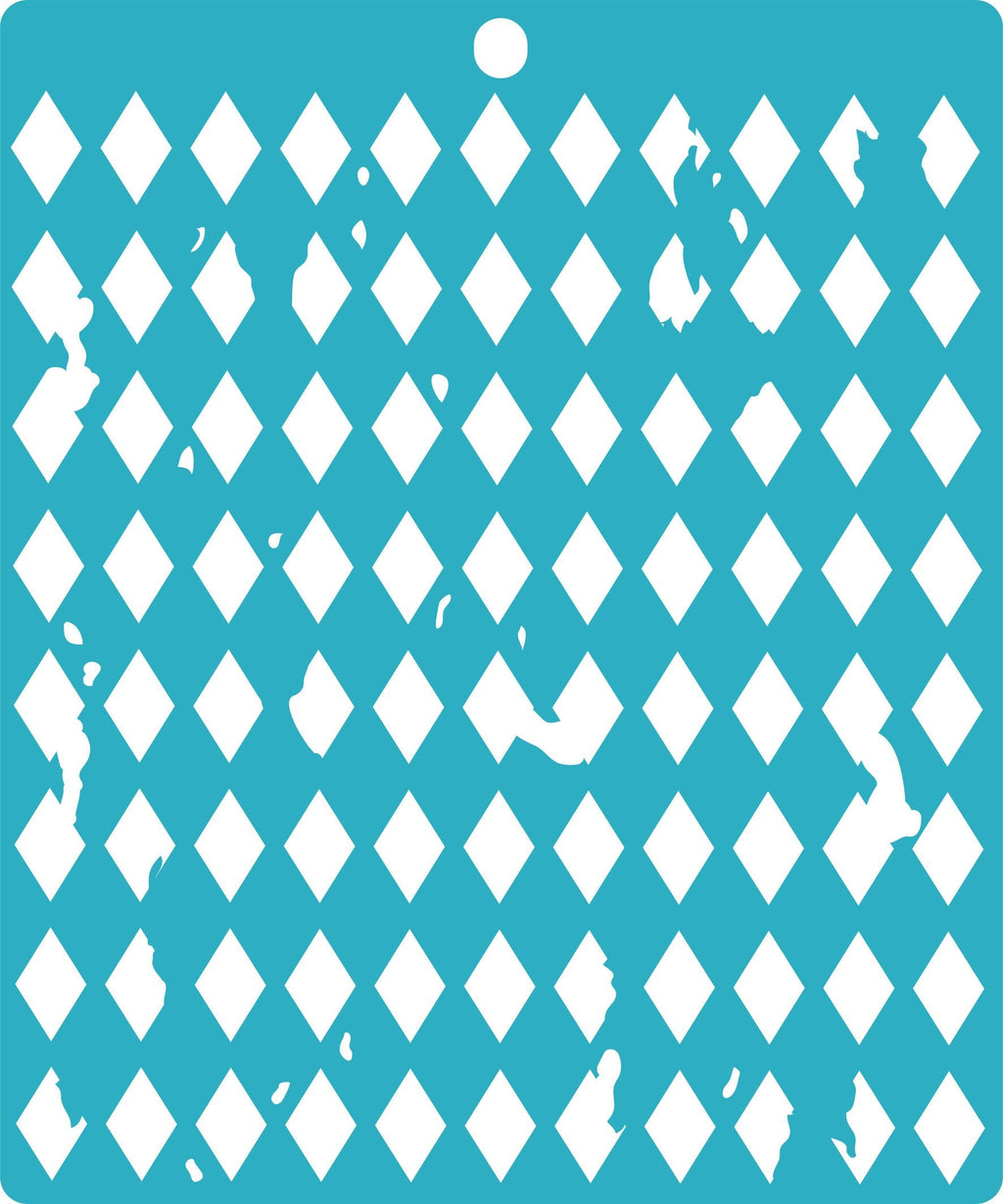 Stencil diamonds plastic stencil, reusable stencil, sturdy stencils, laser cut stencil, easy to clean stencil