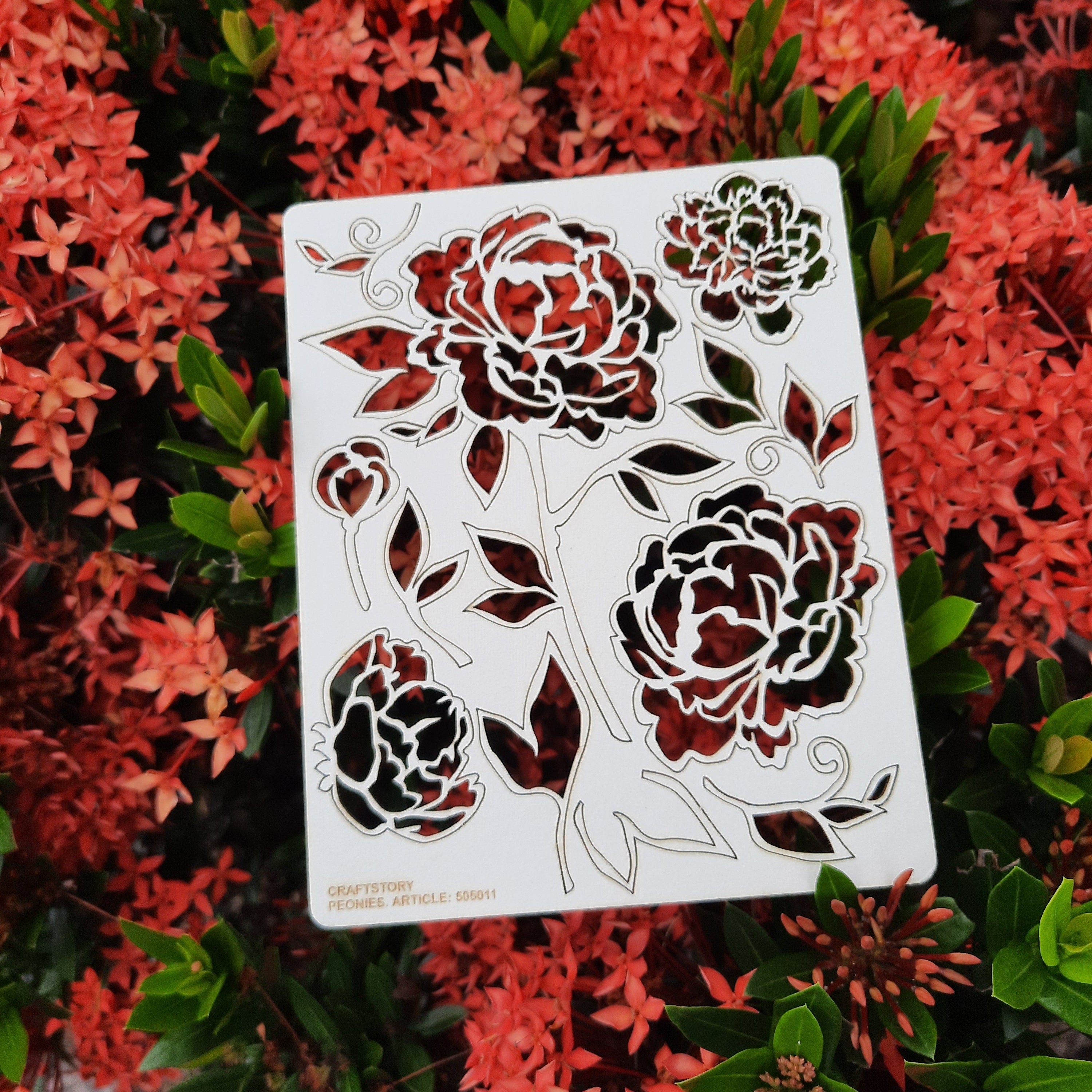 Laser Cut Chipboard - Peonies, flowers. Embellishments for Card Making, Scrapbooking and Crafting