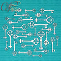 Chipboard, Laser Cut Chipboard, Chipboard Die Cuts, Laser Cut Board, Chipboard Shape, antique keys, vintage keys