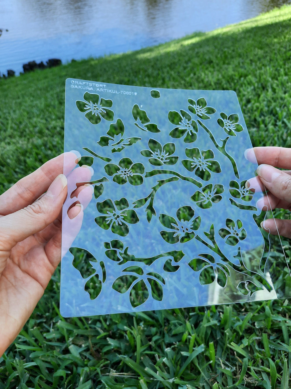 Sakura Stencil for Paper, Wood, Canvas, Fabric, Floor, Wall, and Tile - Reusable DIY Art and Craft Stencils