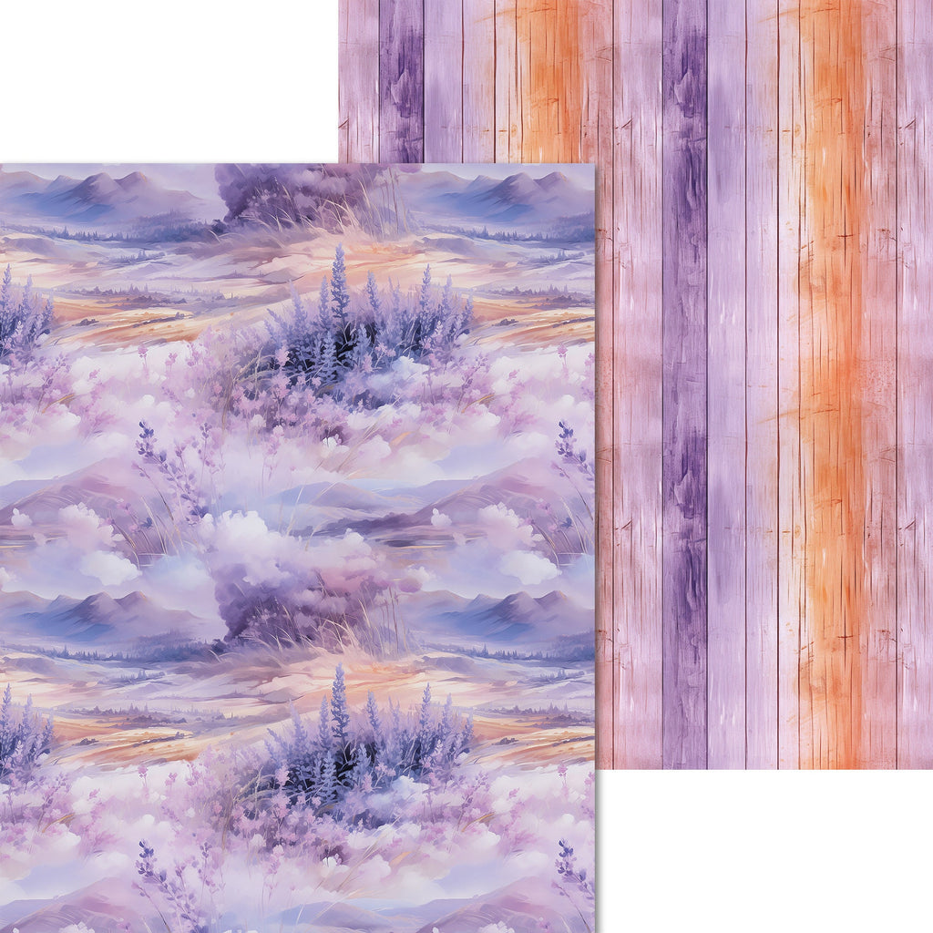 Scrpabook Paper pad - Lavander Paradise - Double Sided Designs - 8.5" x 11" - Cardstock