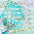 Laser Cut Chipboard - Diving, corals. Embellishments for Card Making, Scrapbooking and Crafting