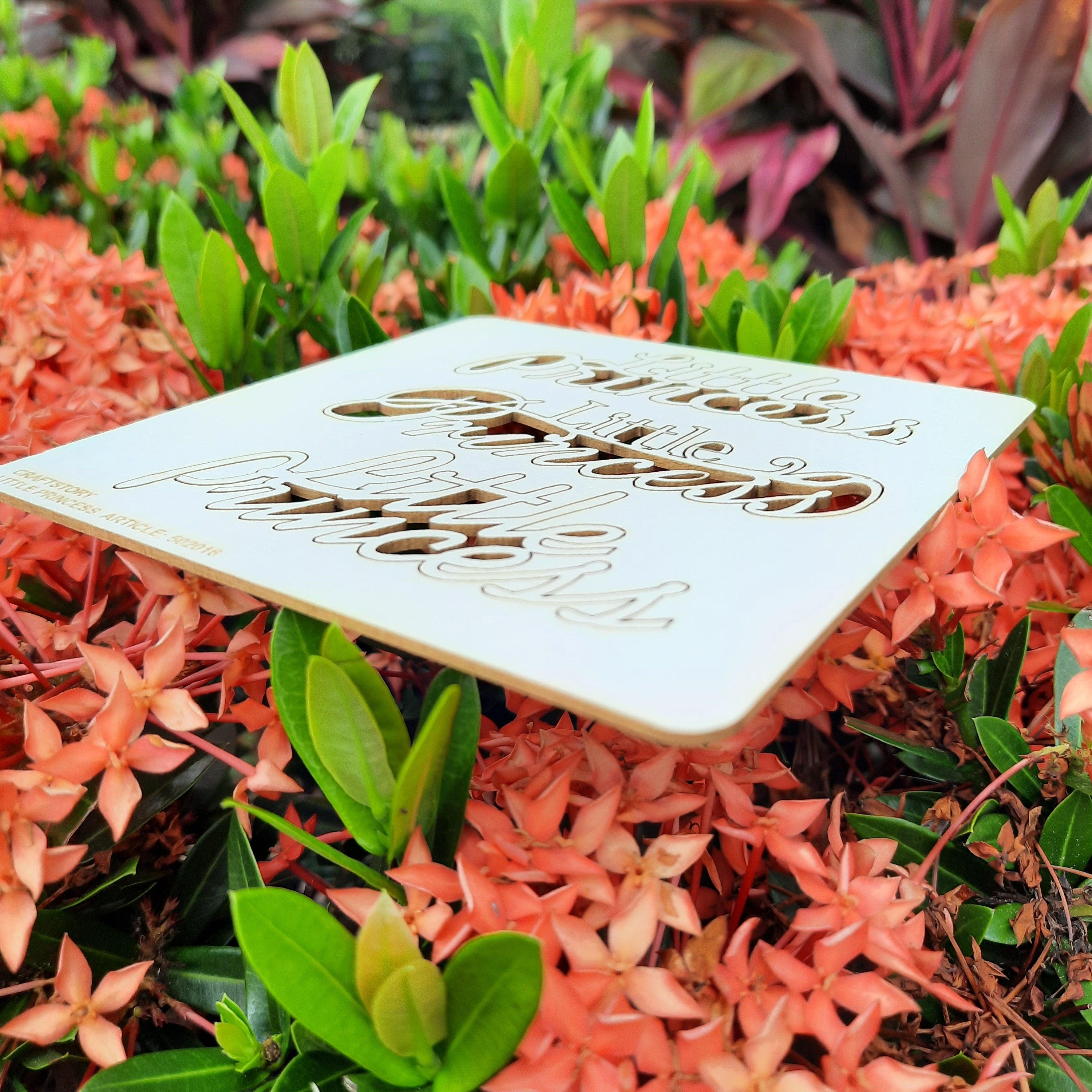 Laser Cut Chipboard - Little princess - inscription. Embellishments for Card Making, Scrapbooking and Crafting