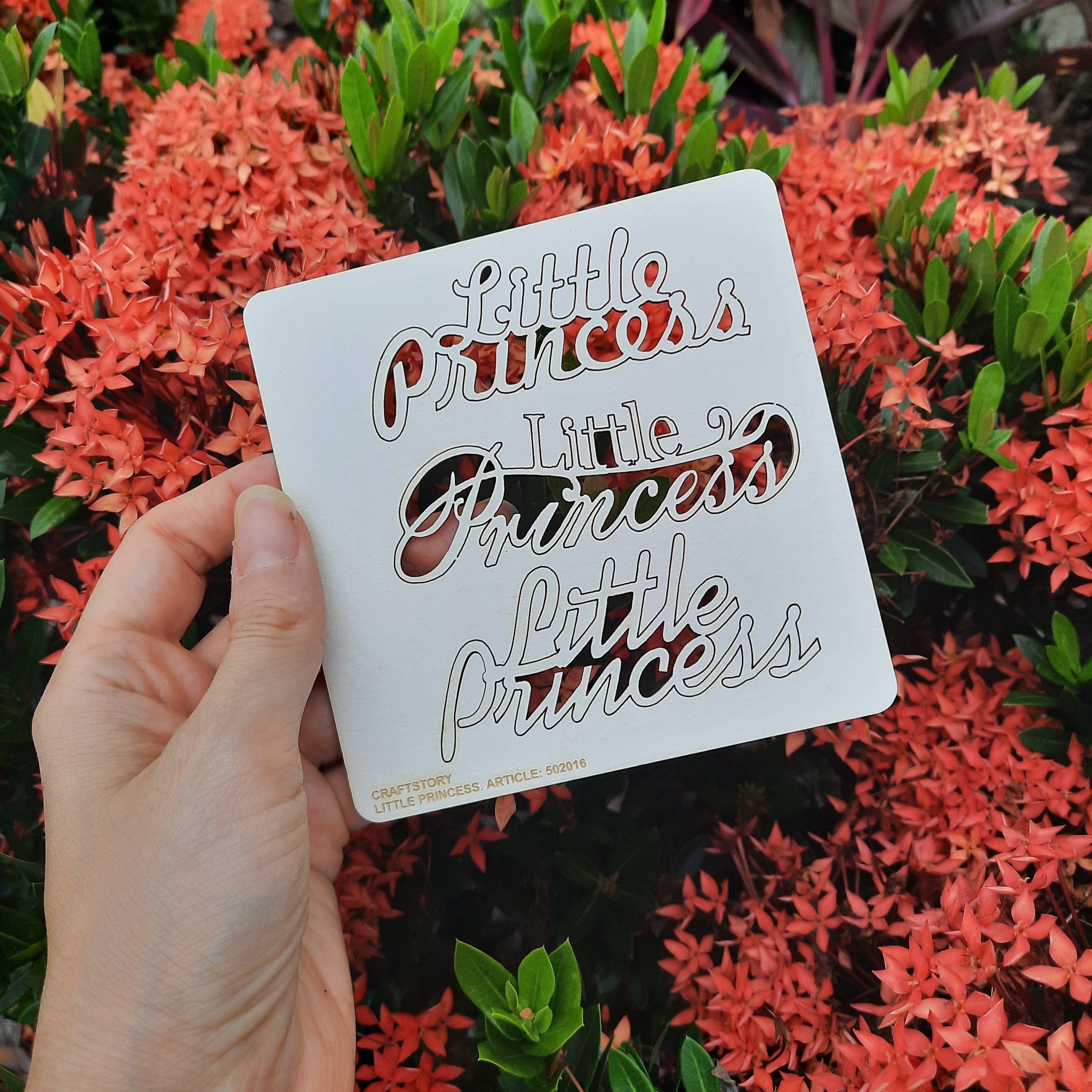Laser Cut Chipboard - Little princess - inscription. Embellishments for Card Making, Scrapbooking and Crafting