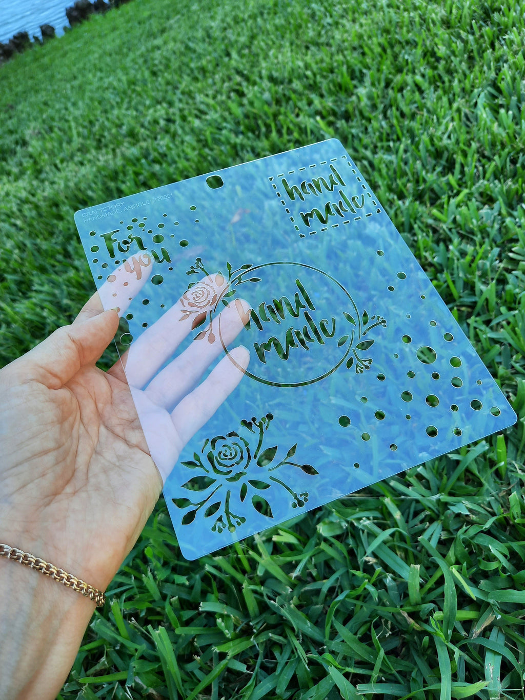 Handmade - inscription Stencil for Paper, Wood, Canvas, Fabric, Floor, Wall, and Tile - Reusable DIY Art and Craft Stencils