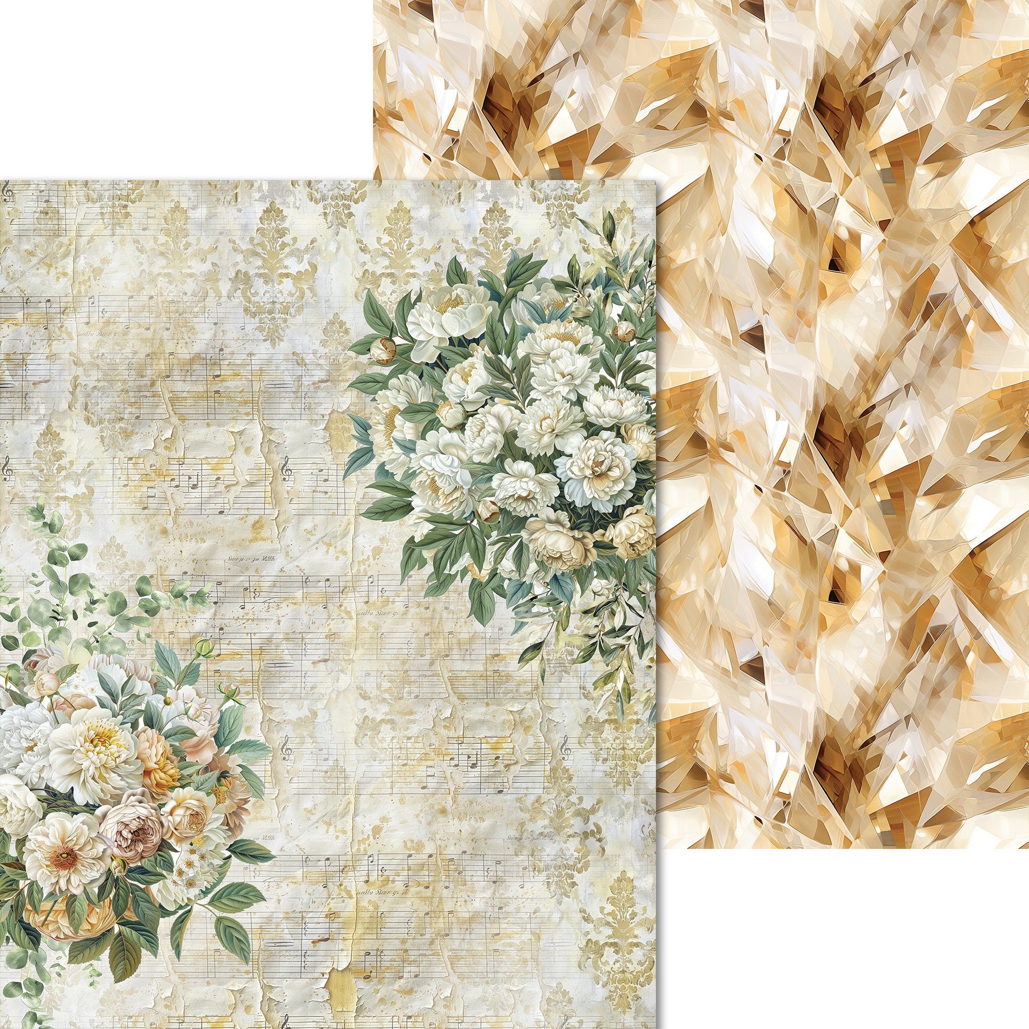 Scrpabook Paper pad - Gentle Symphony - Double Sided Designs - 8.5" x 11" - Cardstock