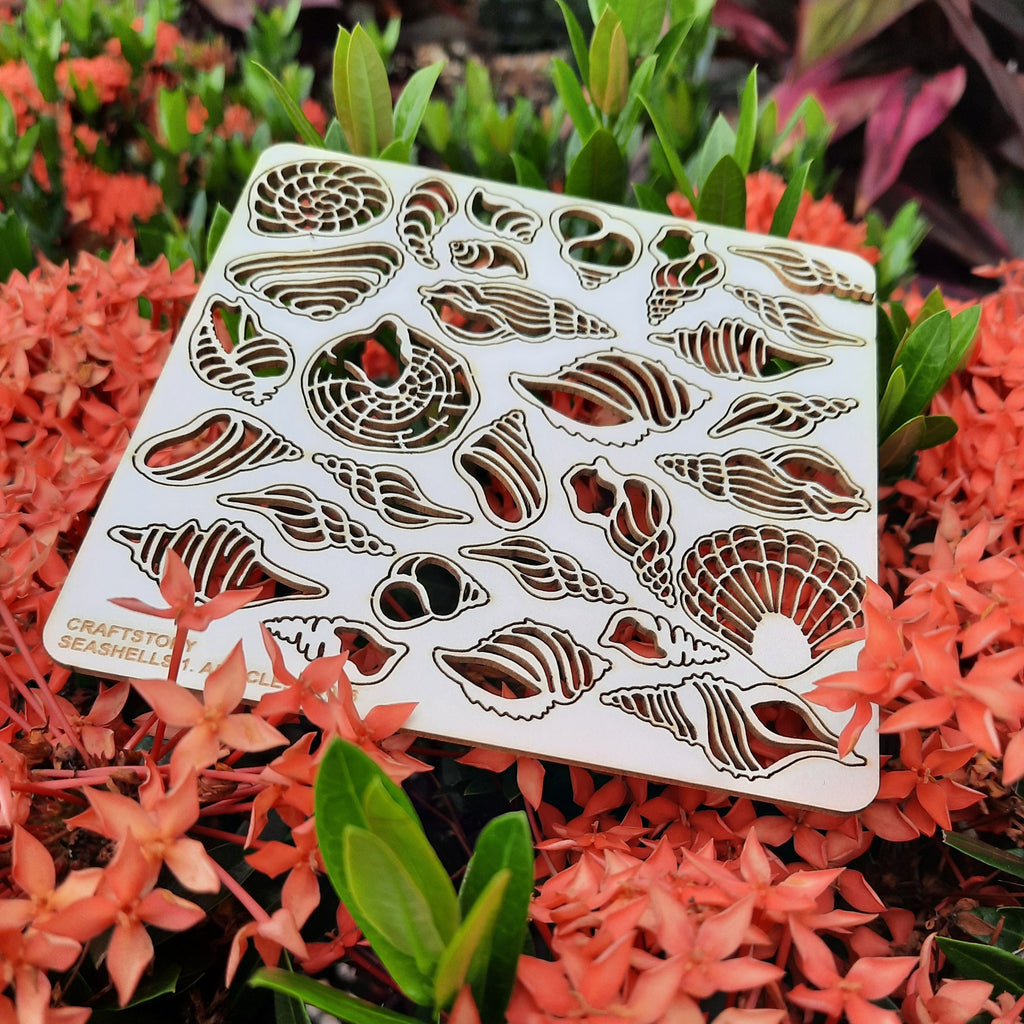 Laser Cut Chipboard - Seashells. Embellishments for Card Making, Scrapbooking and Crafting
