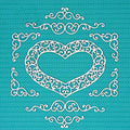 Laser Cut Chipboard - Heart with curls. Embellishments for Card Making, Scrapbooking and Crafting