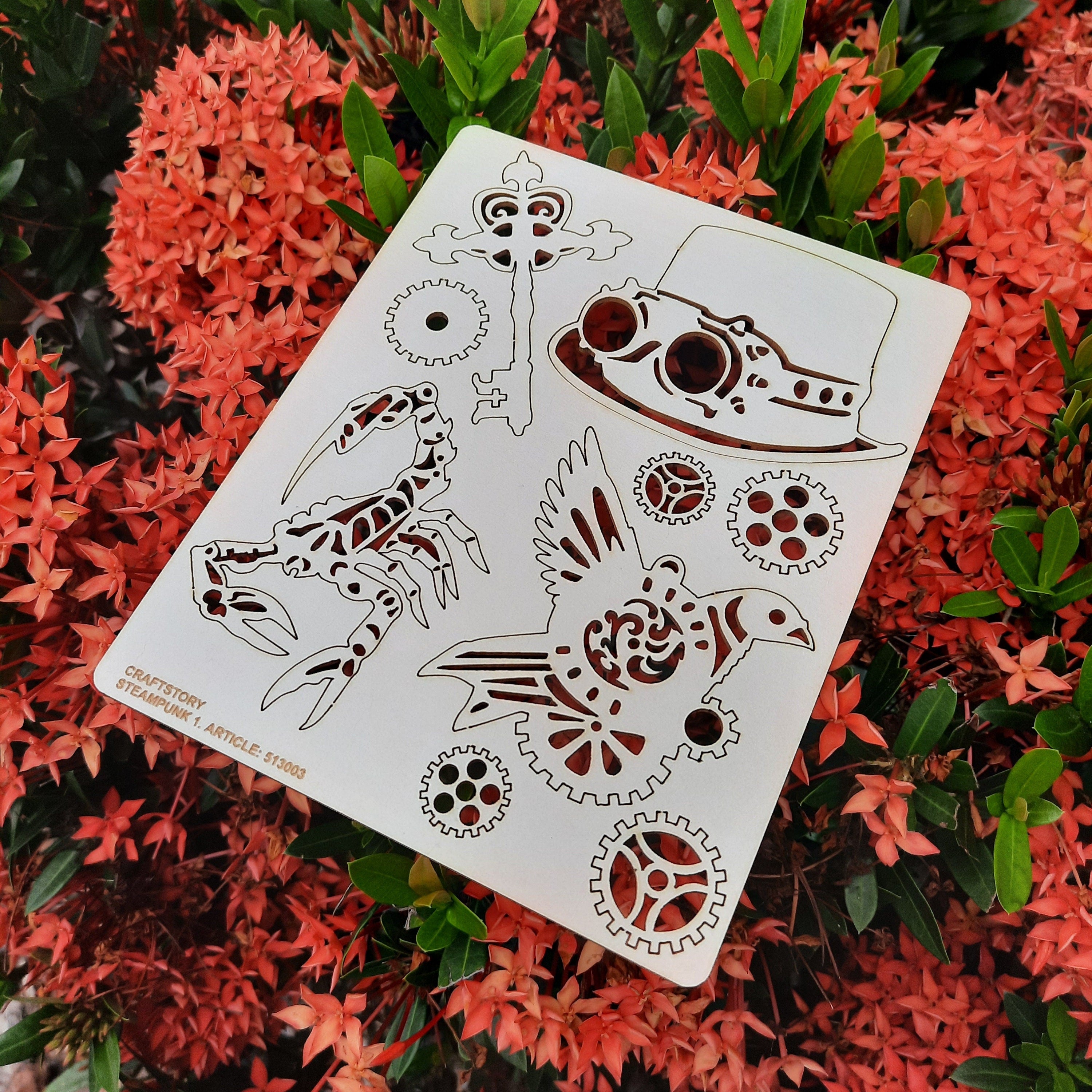 Chipboard, Laser Cut Chipboard, Chipboard Die Cuts, Laser Cut Board, Chipboard Shape, Steampunk, scorpion, steampunk hat