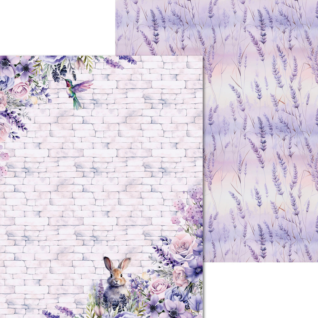 Scrpabook Paper pad - Lavander Paradise - Double Sided Designs - 8.5" x 11" - Cardstock