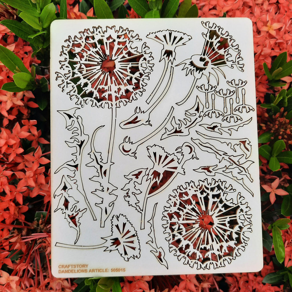 Laser Cut Chipboard - Dandelions, flowers. Embellishments for Card Making, Scrapbooking and Crafting