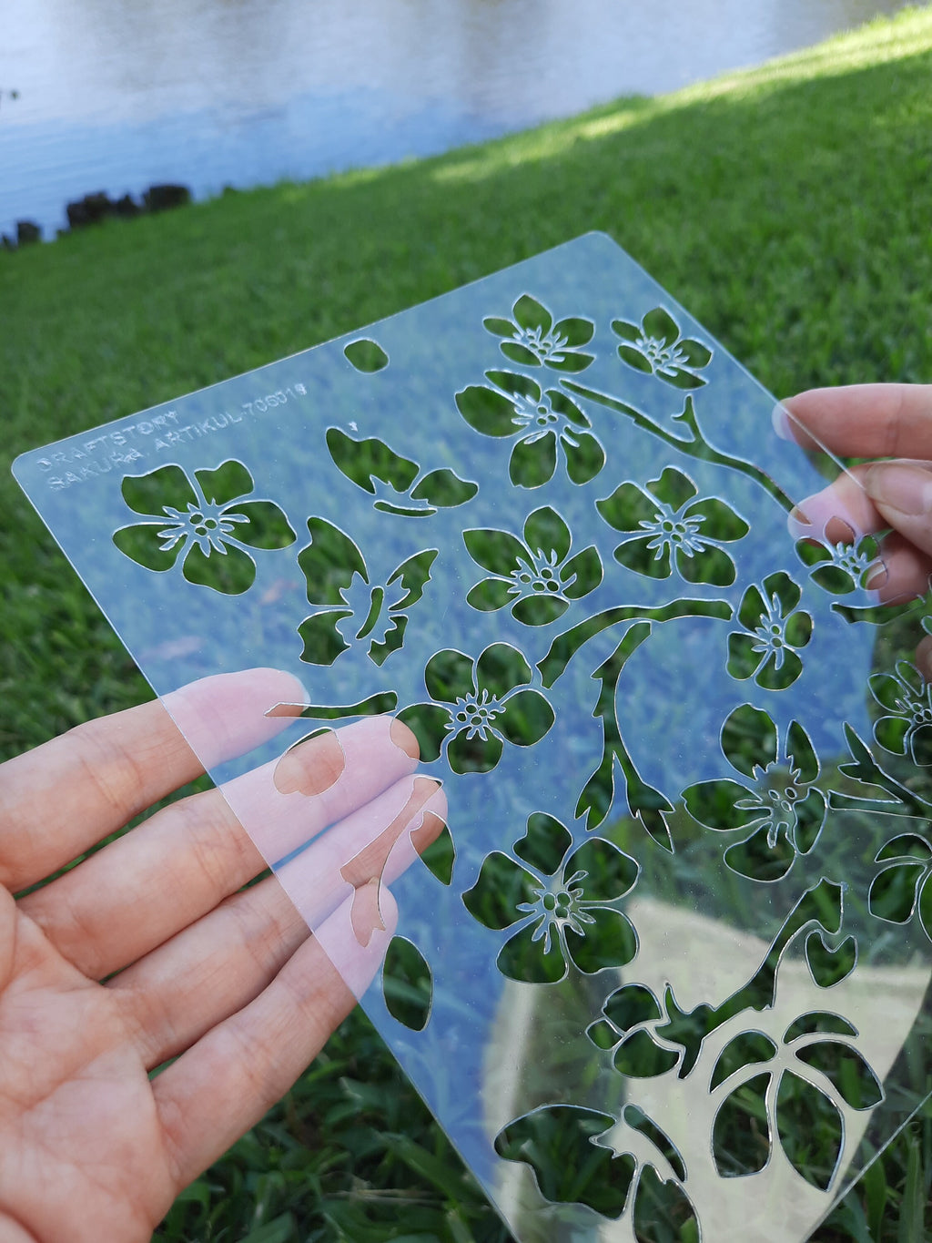 Sakura Stencil for Paper, Wood, Canvas, Fabric, Floor, Wall, and Tile - Reusable DIY Art and Craft Stencils
