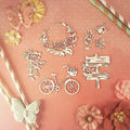 Chipboard, Laser Cut Chipboard, Chipboard Die Cuts, Laser Cut Board, Chipboard Shape, Floral mood, flowers, bicycle,bike, flower wreath