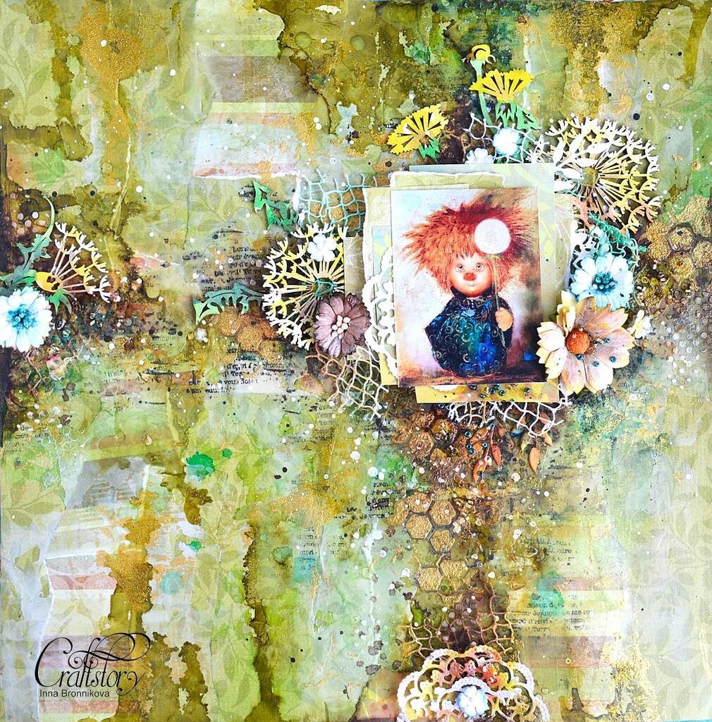 Laser Cut Chipboard - Dandelions, flowers. Embellishments for Card Making, Scrapbooking and Crafting