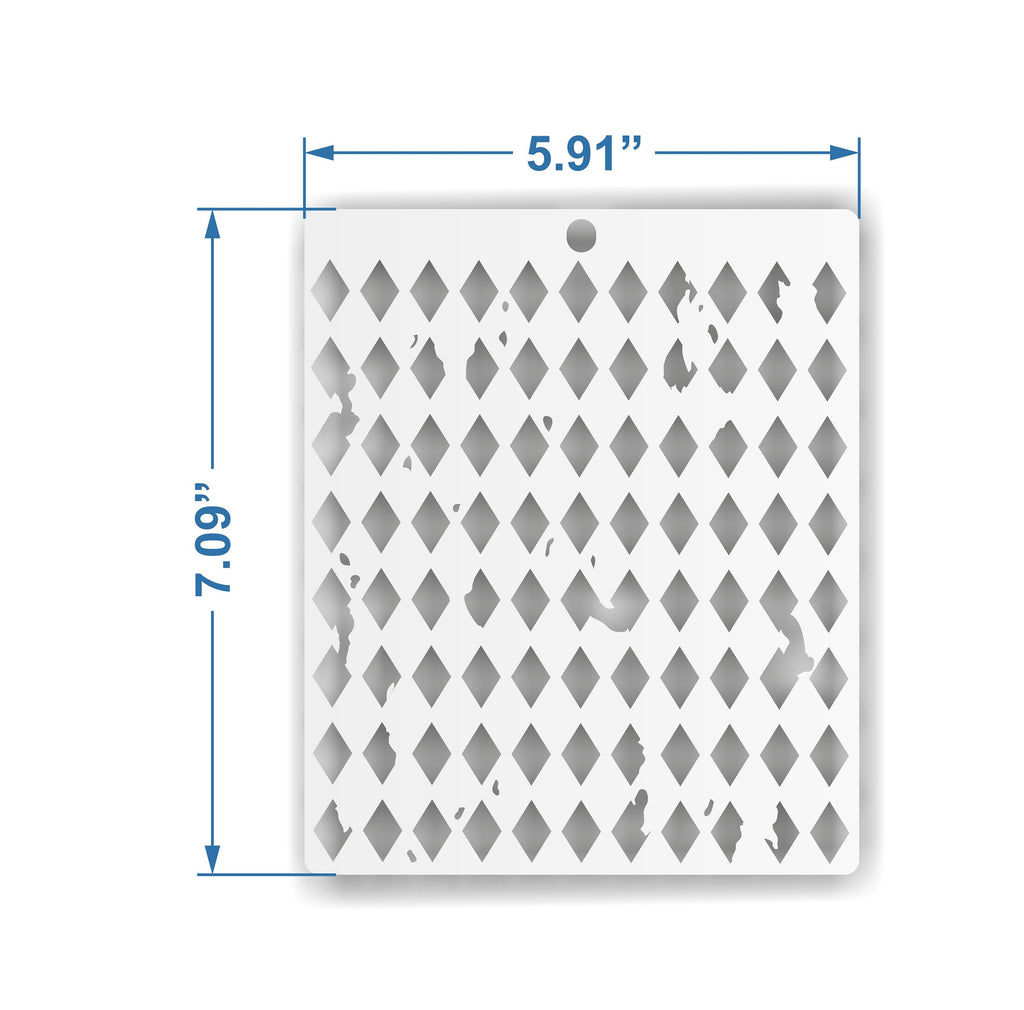 Stencil diamonds plastic stencil, reusable stencil, sturdy stencils, laser cut stencil, easy to clean stencil